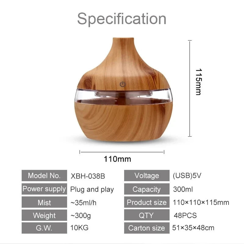Wood Ultrasonic Air Humidifier