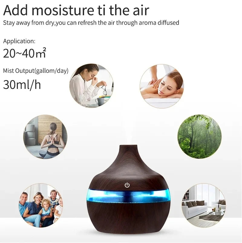 Wood Ultrasonic Air Humidifier