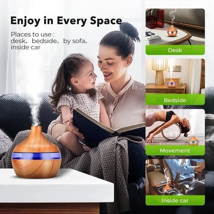 Wood Ultrasonic Air Humidifier